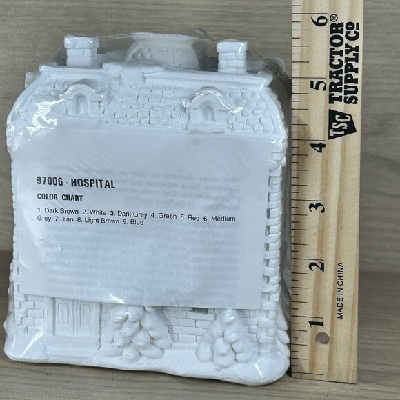 Creative Crafts Ready to Paint Hospital 97006 House Vintage NEW/Sealed - Picture 11 of 12